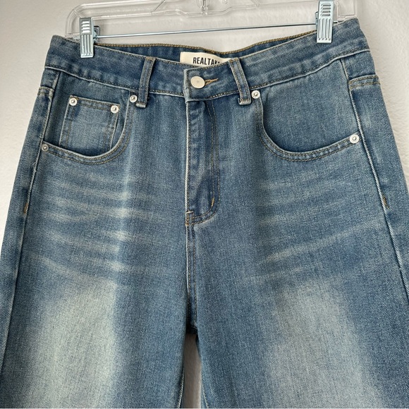 Realtakai Jeans Medium Wash Wide leg denim streetwear fashion edgy style - Picture 7 of 14